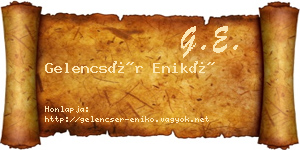 Gelencsér Enikő névjegykártya
