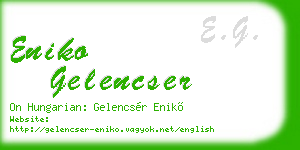 eniko gelencser business card